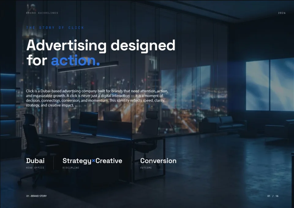 Click brand identity guidelines cover